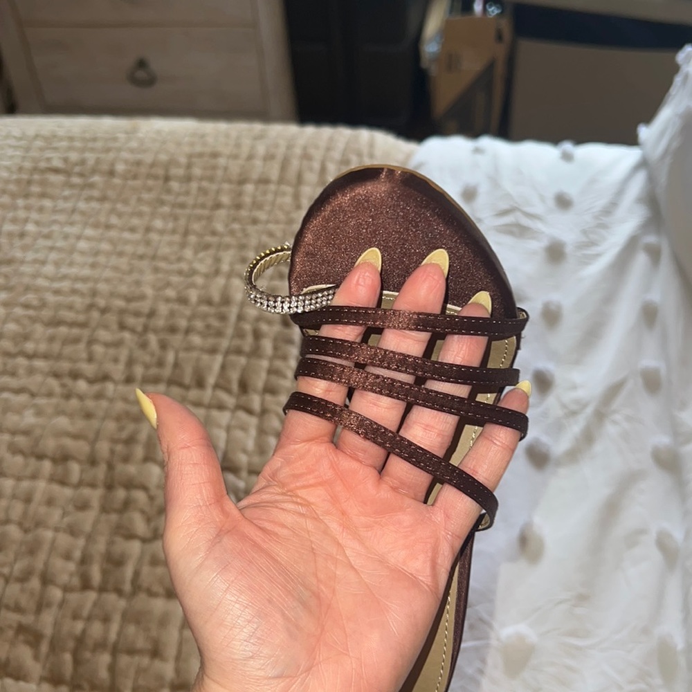 Never worn satin heels